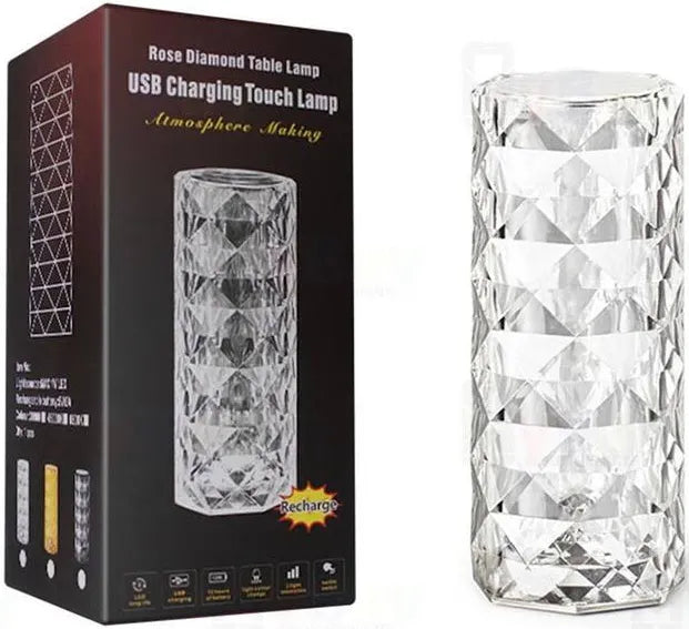 Crystal Diamond Cut LED Table Lamp