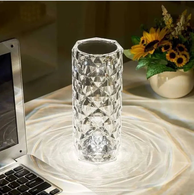 Crystal Diamond Cut LED Table Lamp